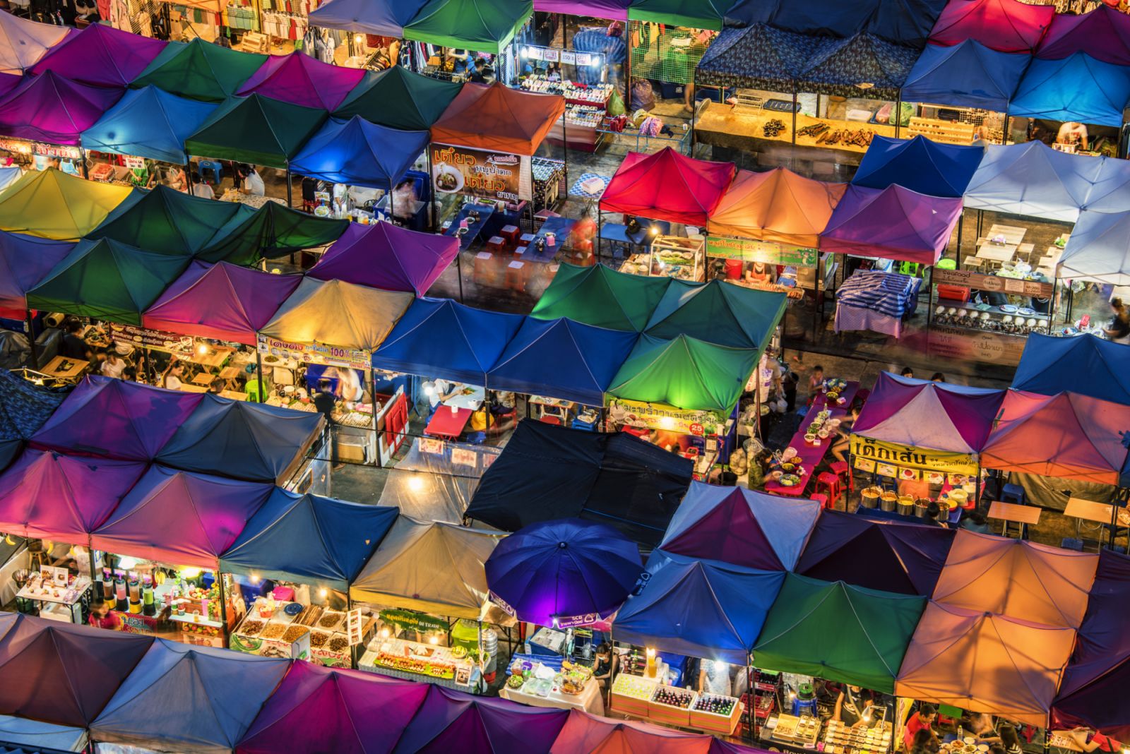 Colorful market in Ratchadapisek Bangkok